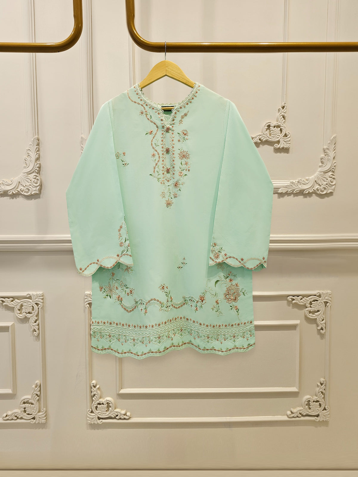 2 Piece - Embroidered Cambric Suit S114313