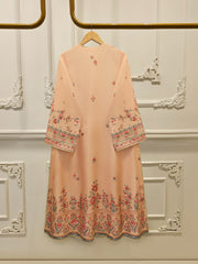 3 Piece- Pure Printed Raw Silk Embroidered Suit S114516