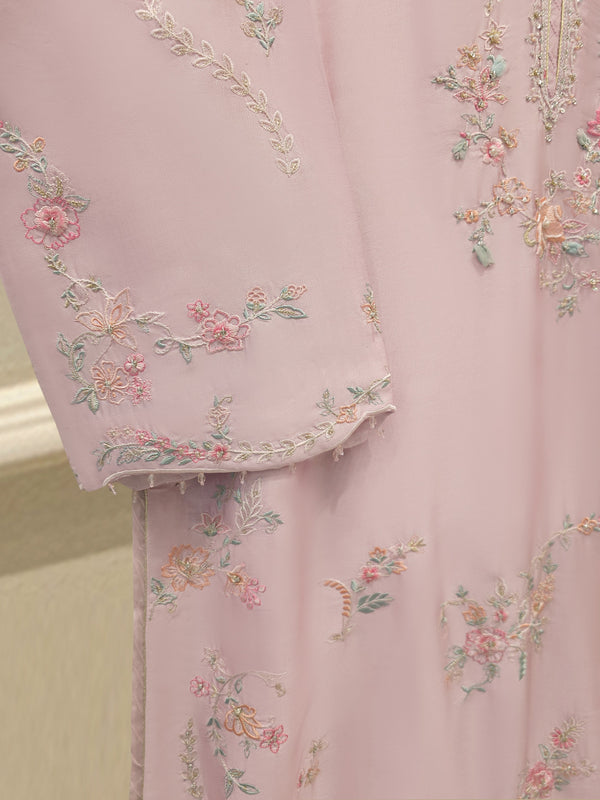 Pure Embroidered Sheesha Silk Shirt S114552
