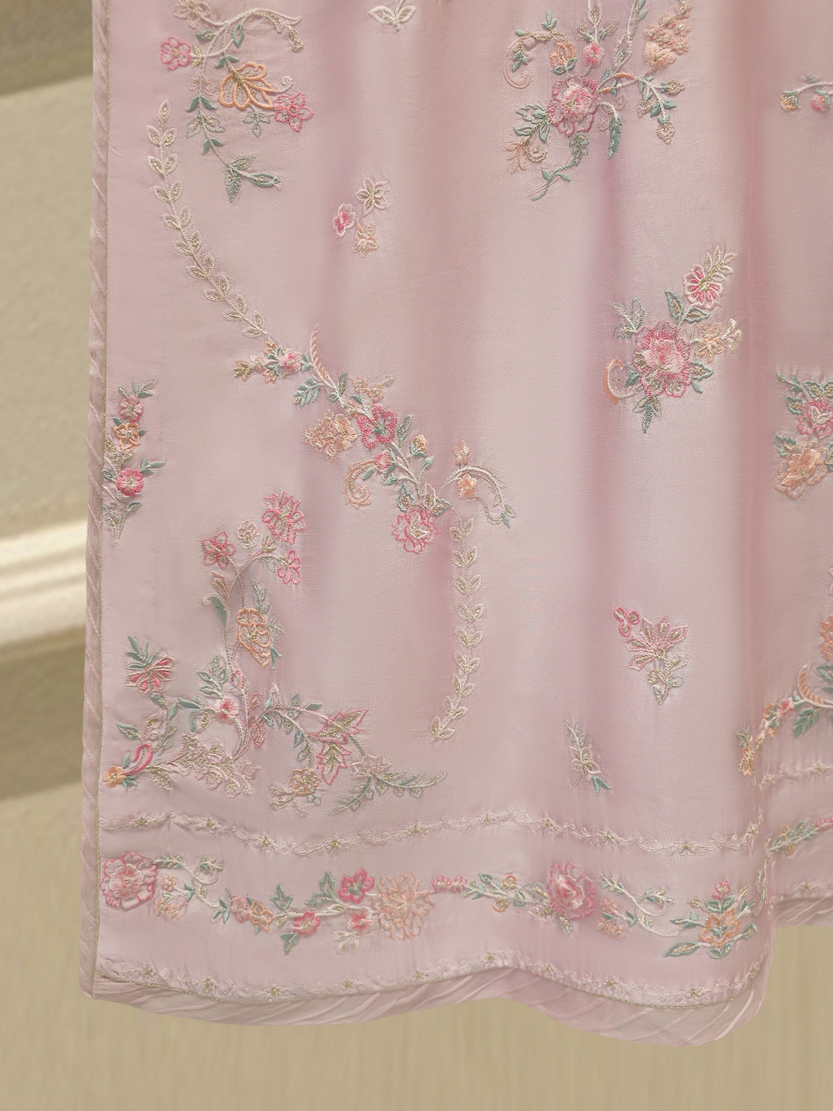 Pure Embroidered Sheesha Silk Shirt S114552