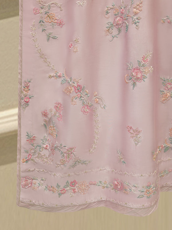 Pure Embroidered Sheesha Silk Shirt S114552