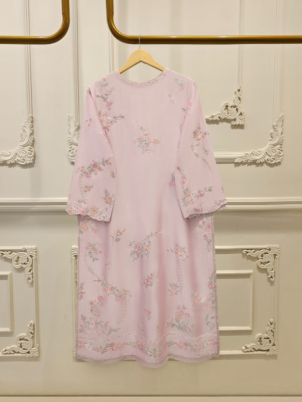 Pure Embroidered Sheesha Silk Shirt S114552