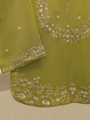 3 Piece - Pure Embroidered Cotton Net Suit S114578