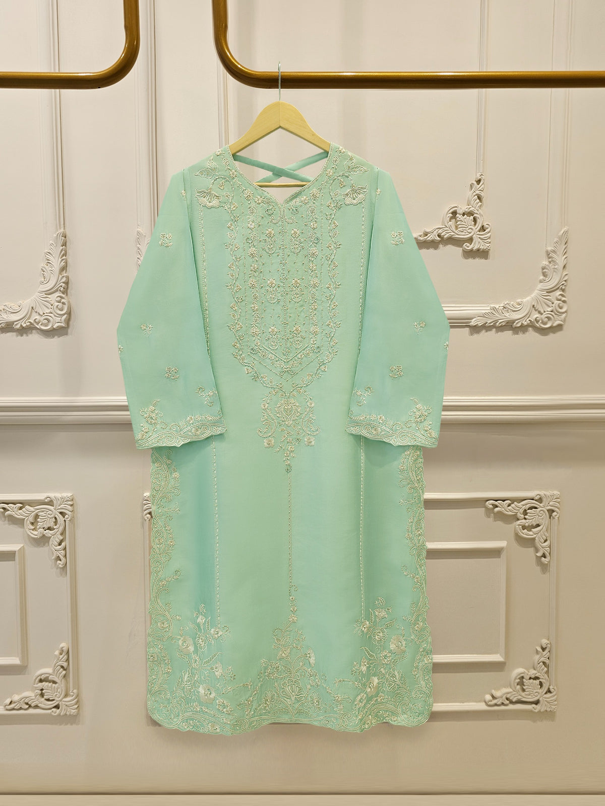 2 Piece- Pure Sheesha Silk Embroidered Suit S114577 Main image