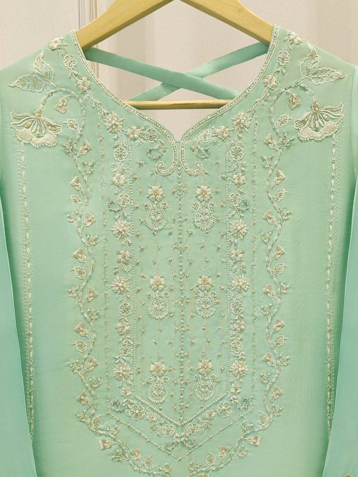 2 Piece- Pure Sheesha Silk Embroidered Suit S114577