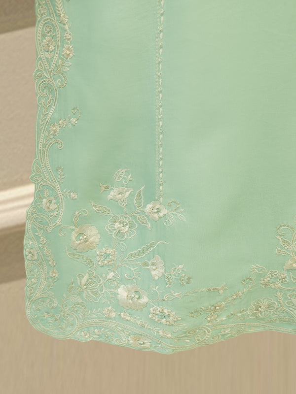 2 Piece- Pure Sheesha Silk Embroidered Suit S114577