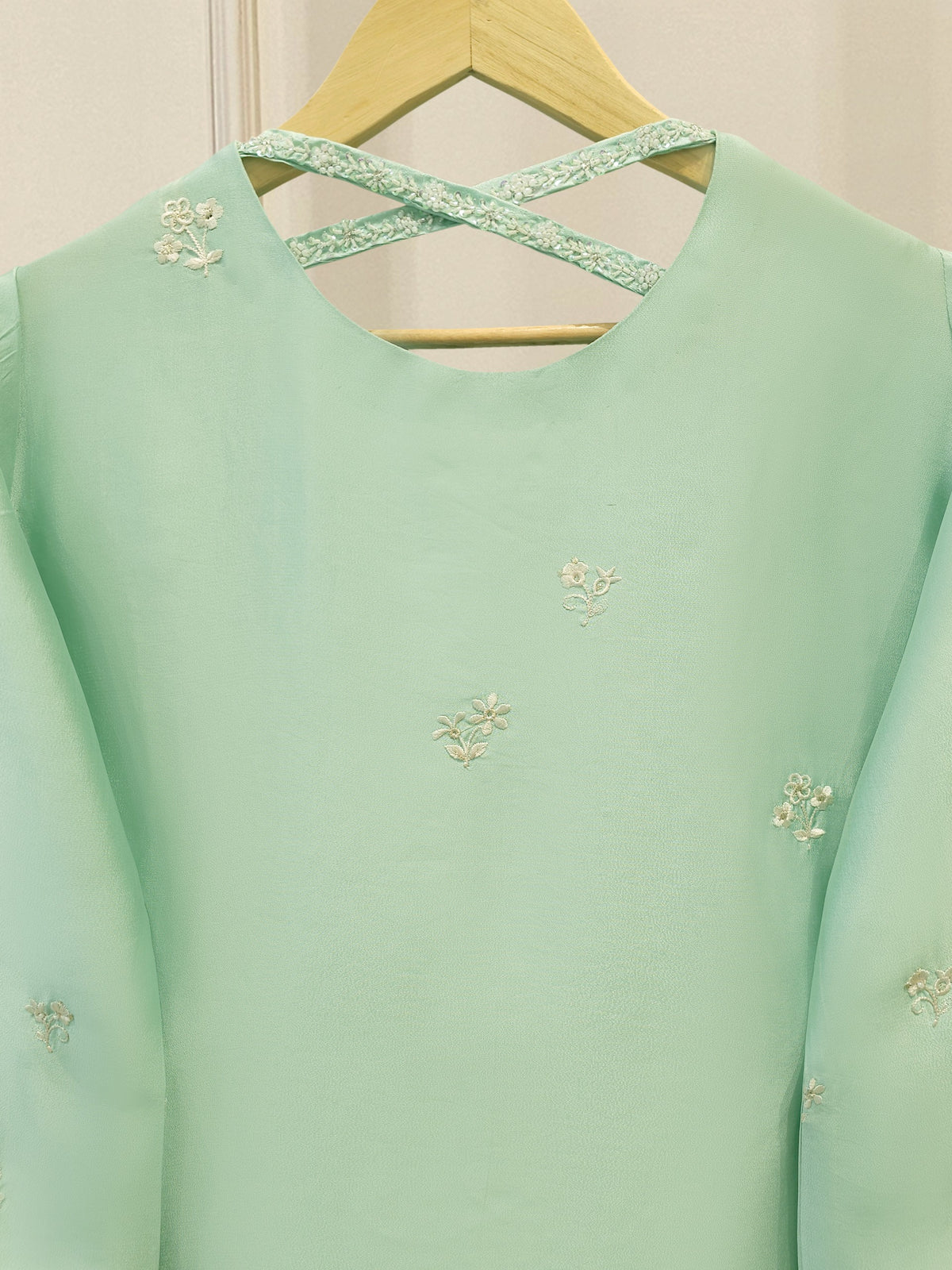 2 Piece- Pure Sheesha Silk Embroidered Suit S114577