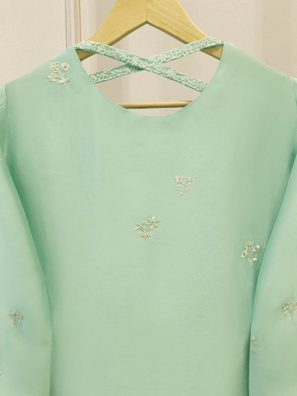 2 Piece- Pure Sheesha Silk Embroidered Suit S114577