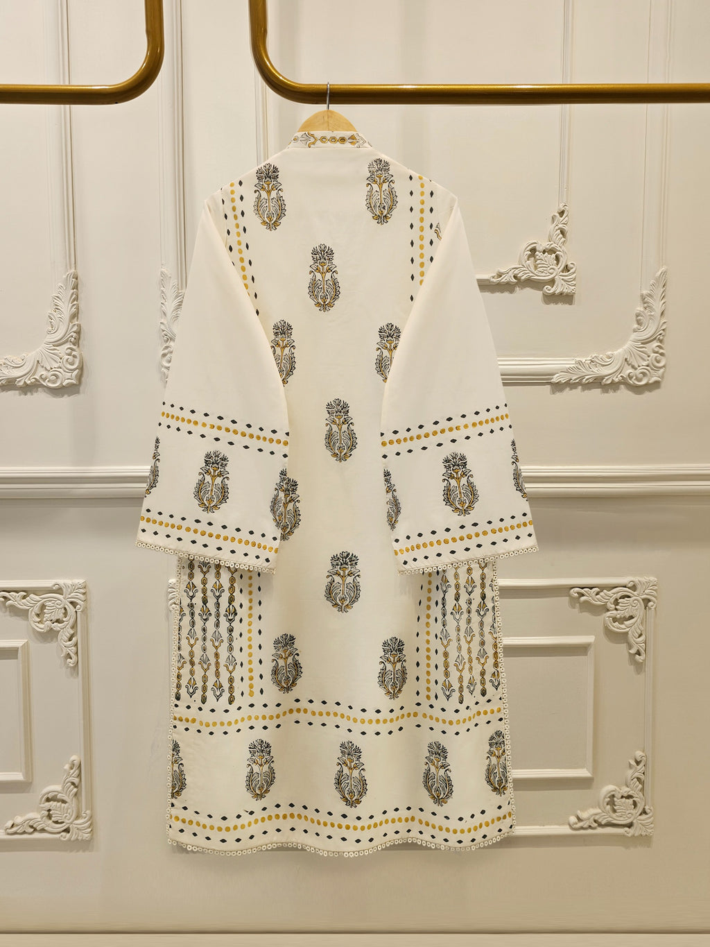 3 Piece - hand block print Cambric Suit S114324