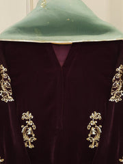 2 Piece - Embroidered Velvet Suit S113373