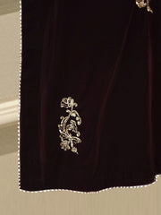 2 Piece - Embroidered Velvet Suit S113373