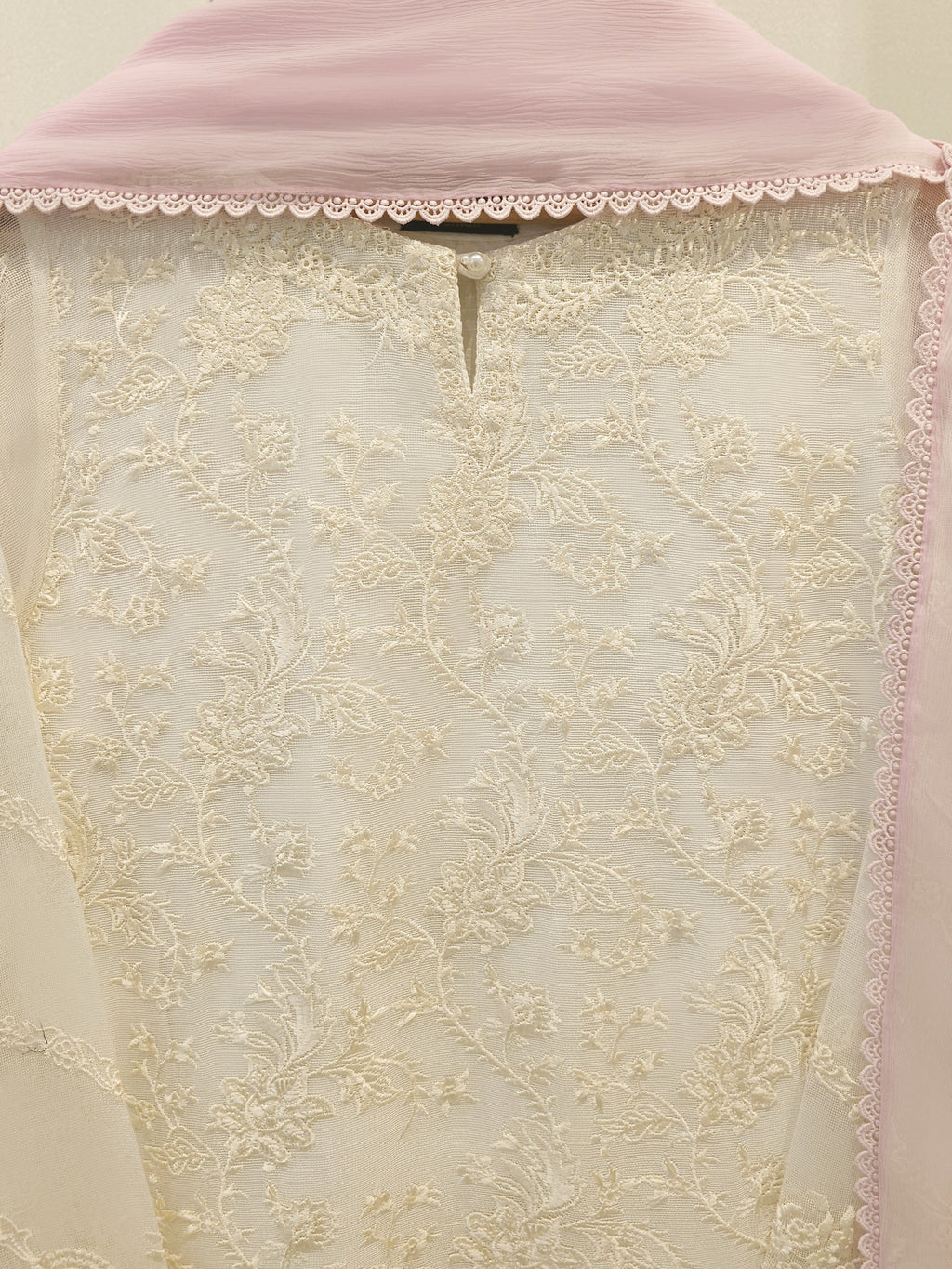 3 Piece - Pure Embroidered Cotton Net Suit S114627