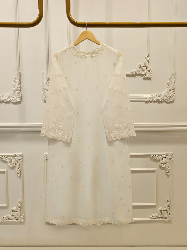 3 Piece - Pure Embroidered Cotton Net Suit S114627