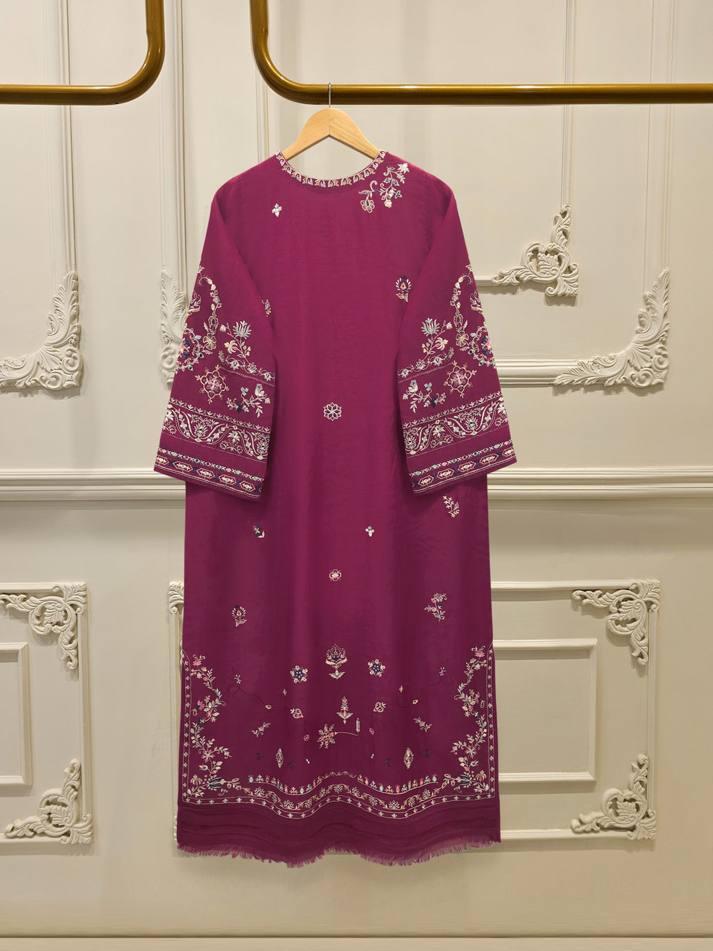 2 Piece - Embroidered Kora  Cotton Suit S114637