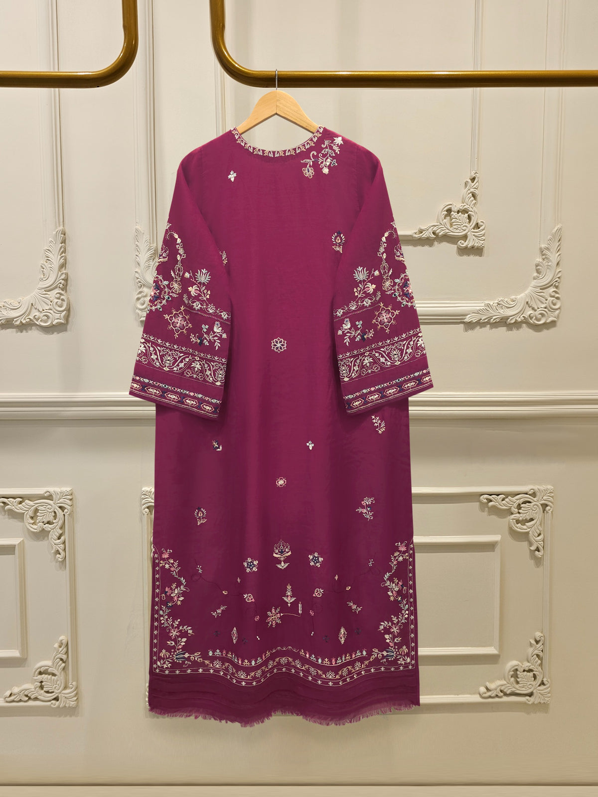 2 Piece - Embroidered Kora  Cotton Suit S114637