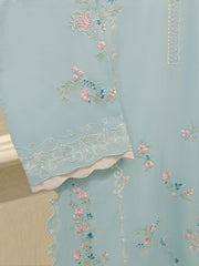3 Piece - Embroidered Cambric  Suit S114628