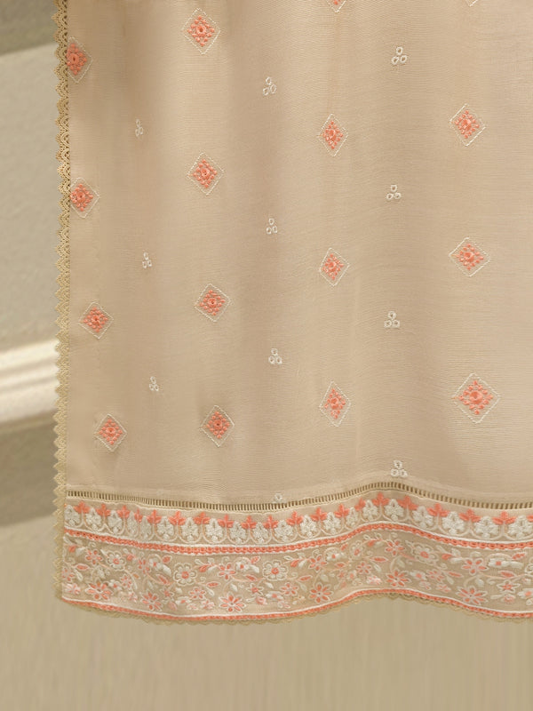 3 Piece - Pure Embroidered Cotton Net Suit S114653