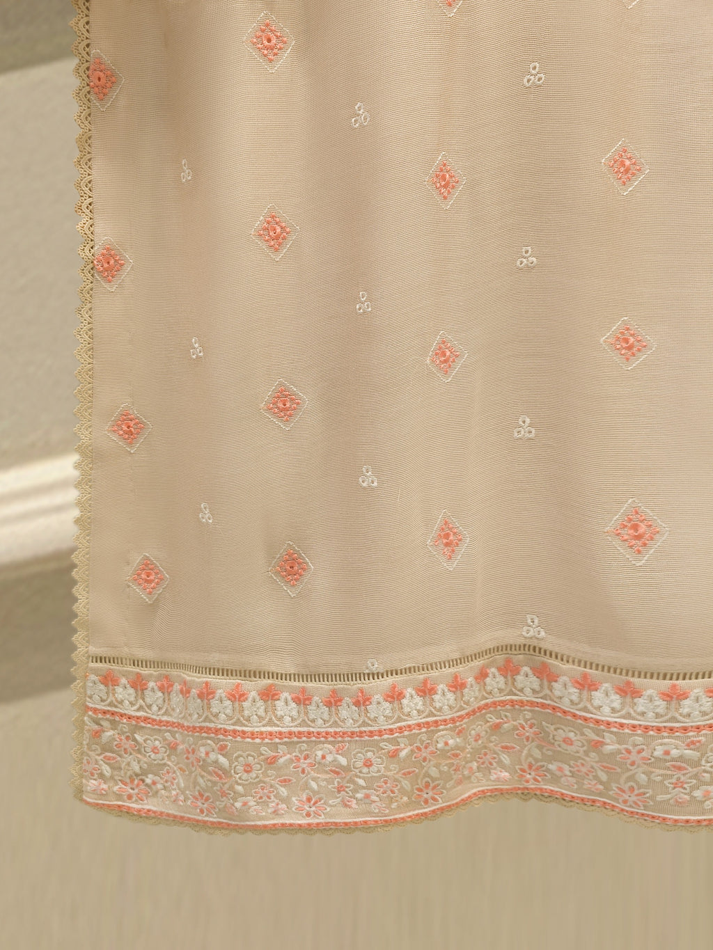 3 Piece - Pure Embroidered Cotton Net Suit S114653