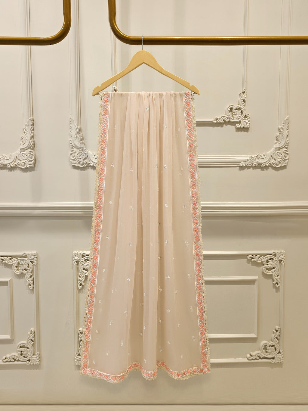 3 Piece - Pure Embroidered Cotton Net Suit S114653