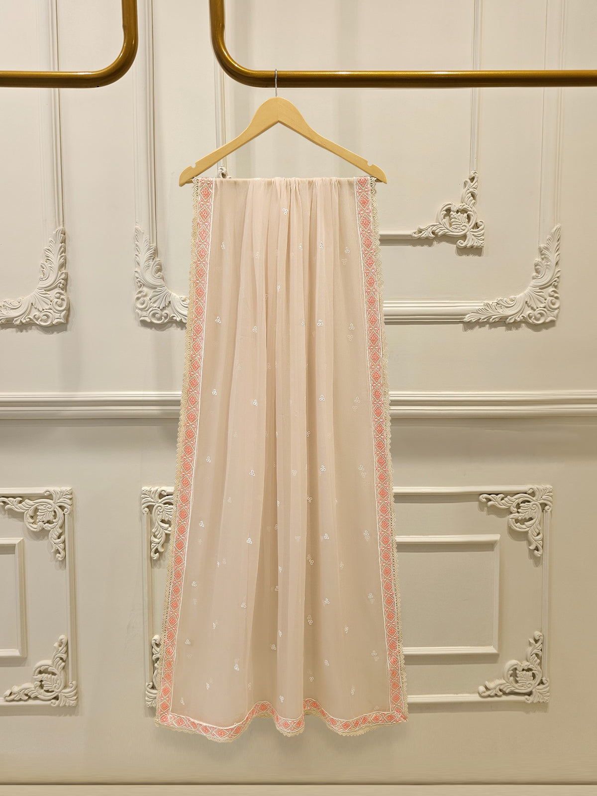 3 Piece - Pure Embroidered Cotton Net Suit S114653