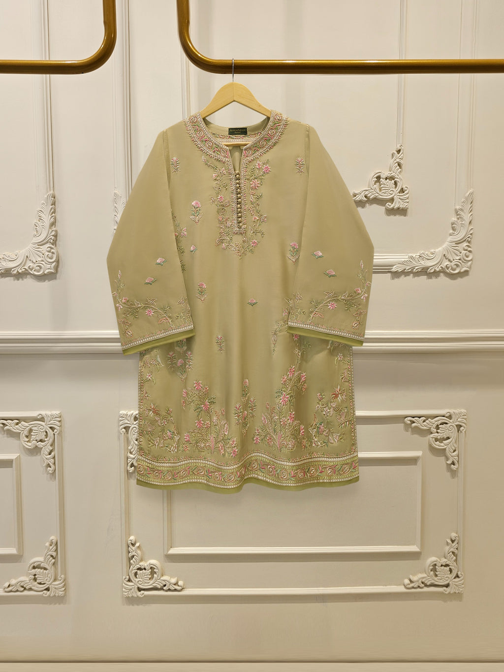 2 Piece- Pure Sheesha Silk Embroidered Suit S114667