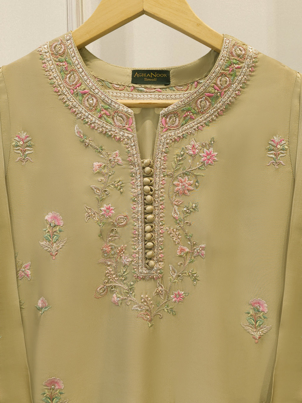 2 Piece- Pure Sheesha Silk Embroidered Suit S114667