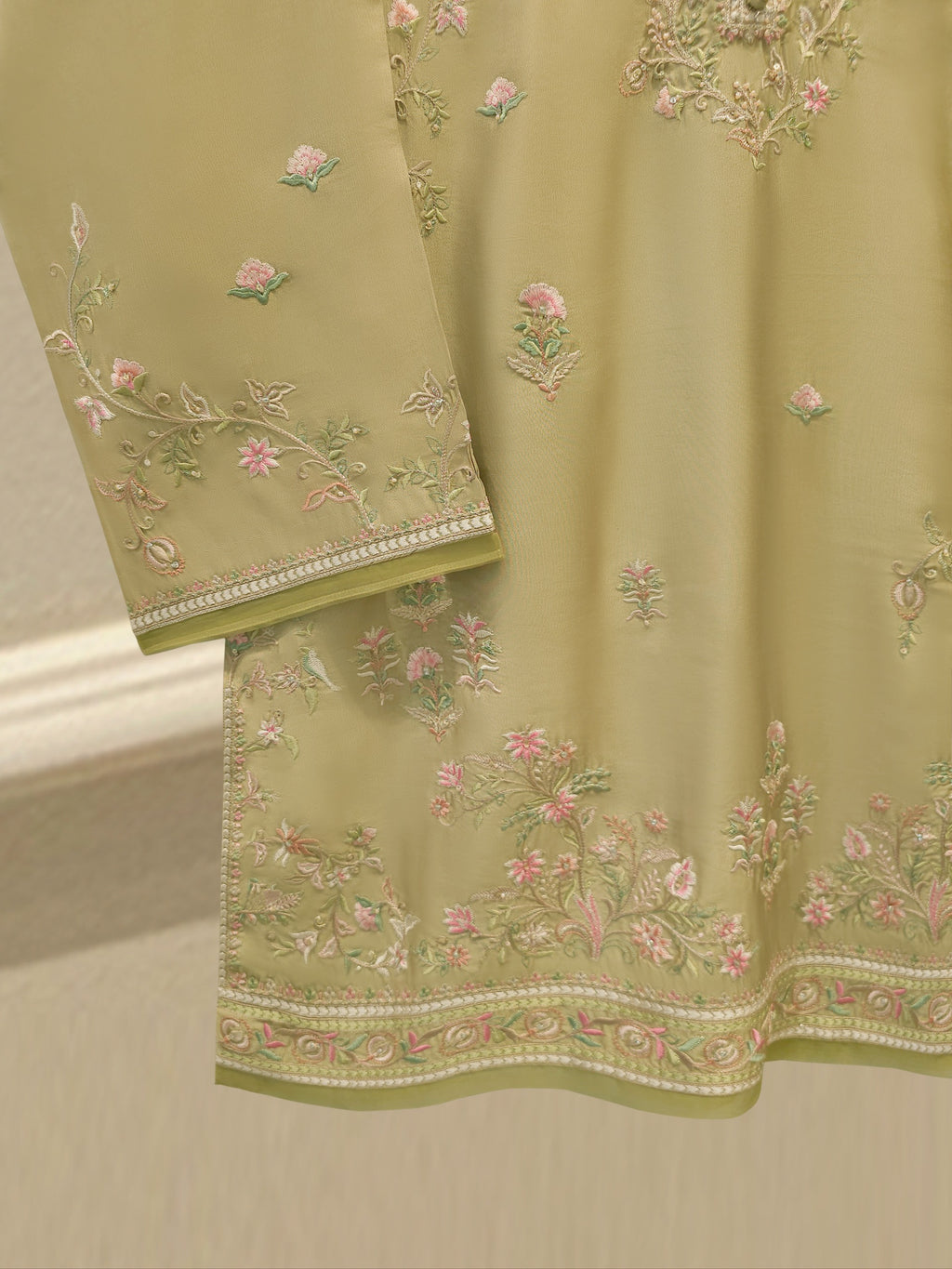 2 Piece- Pure Sheesha Silk Embroidered Suit S114667