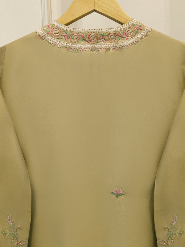 2 Piece- Pure Sheesha Silk Embroidered Suit S114667