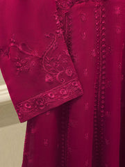3 Piece - Pure Embroidered Cotton Net Suit S114668