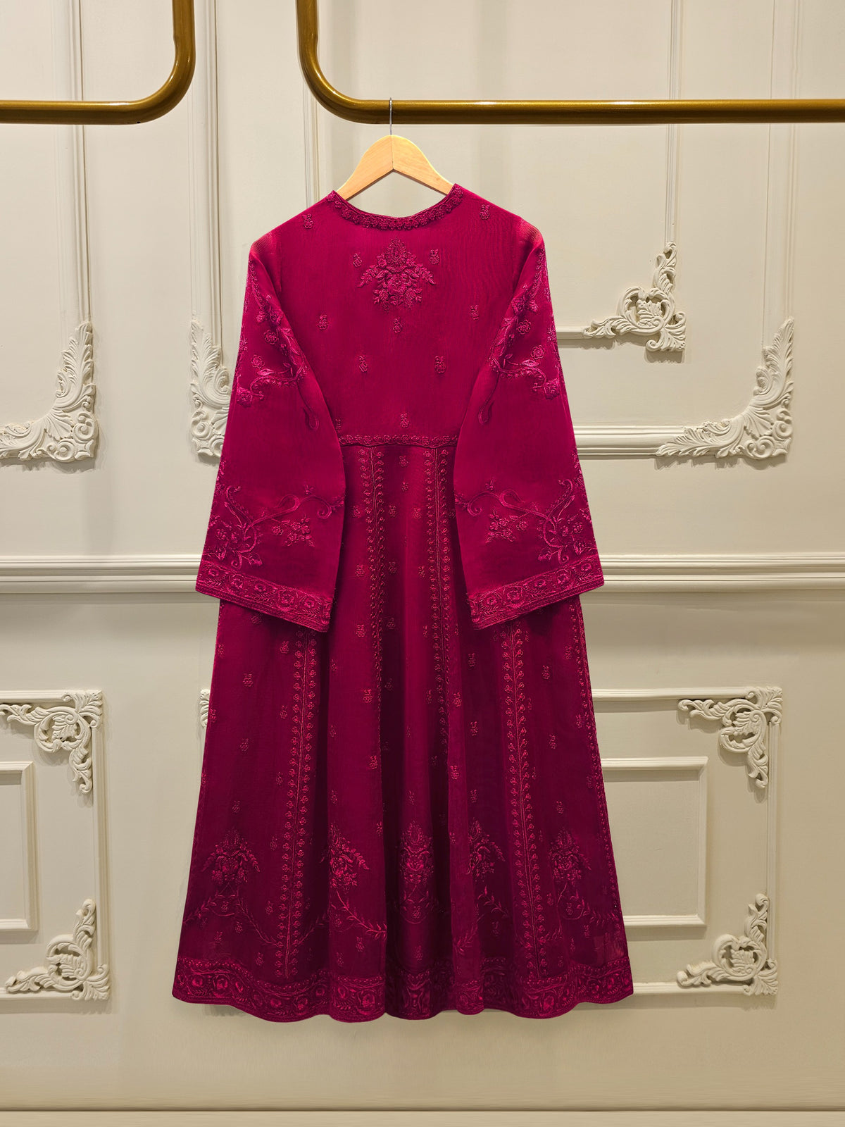3 Piece - Pure Embroidered Cotton Net Suit S114668