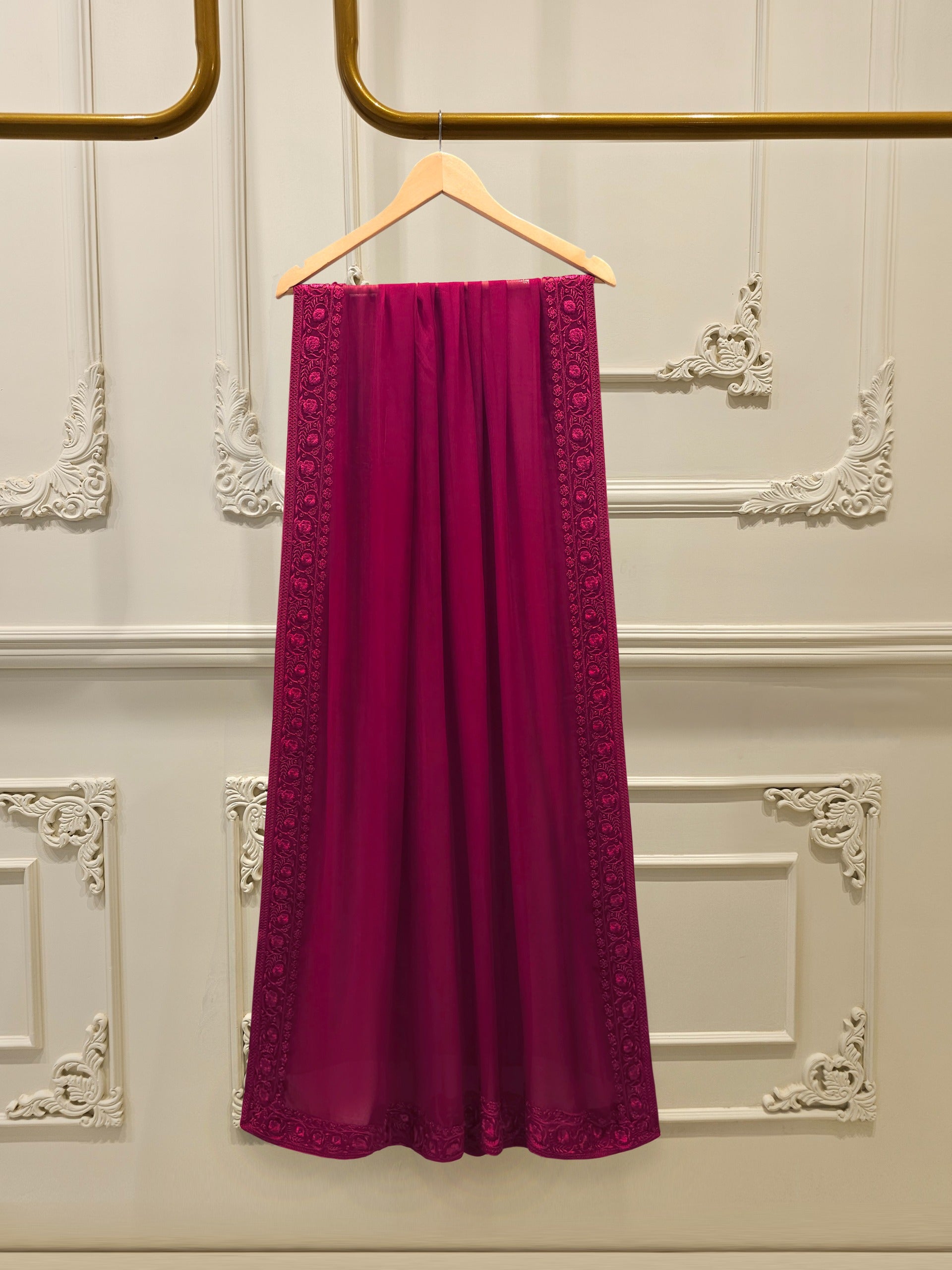 3 Piece - Pure Embroidered Cotton Net Suit S114668