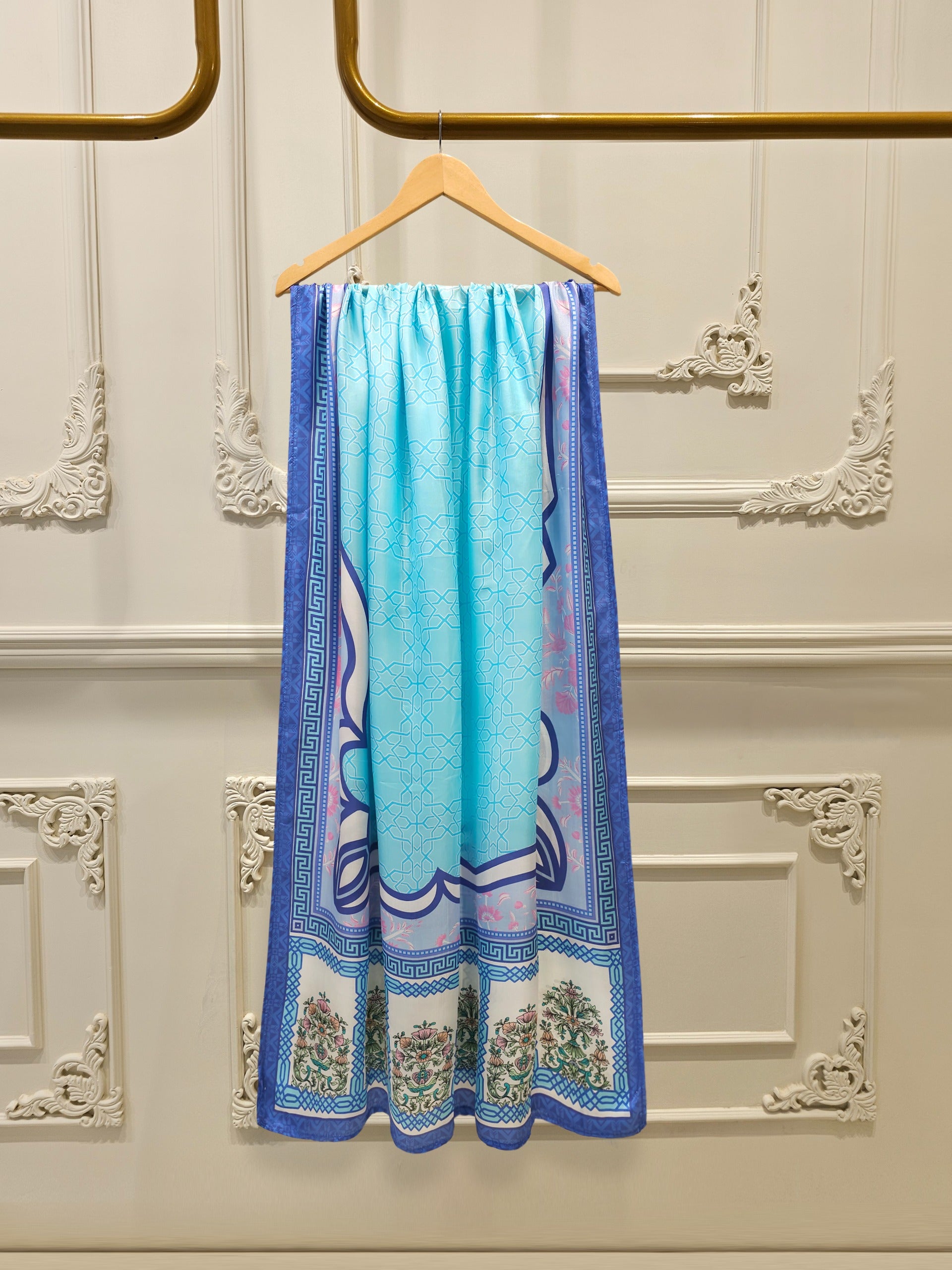 Elegant charmeuse silk Dupatta – Soft & Lightweight D125040 Main image