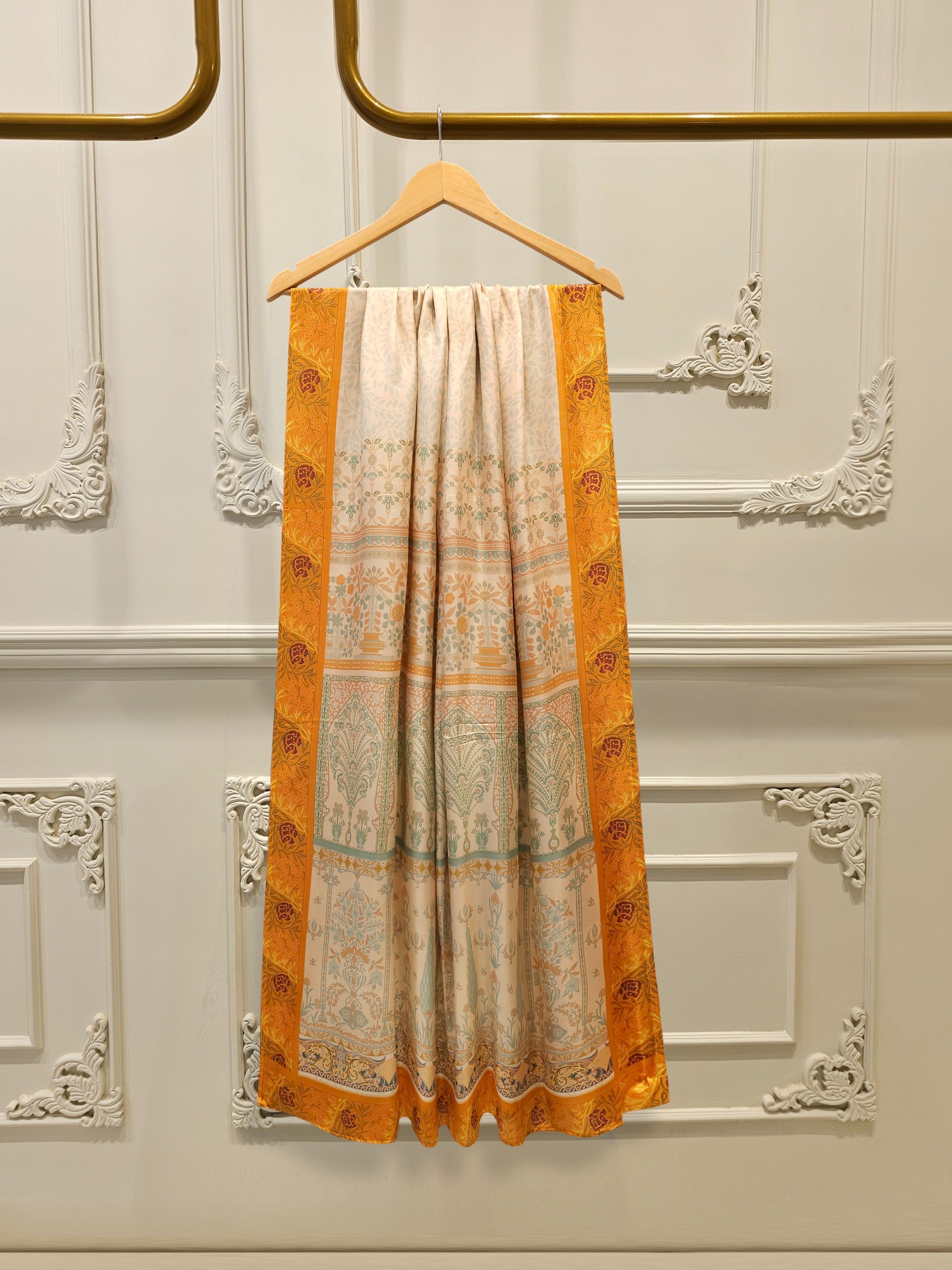 Elegant charmeuse silk Dupatta – Soft & Lightweight D120057 Main image