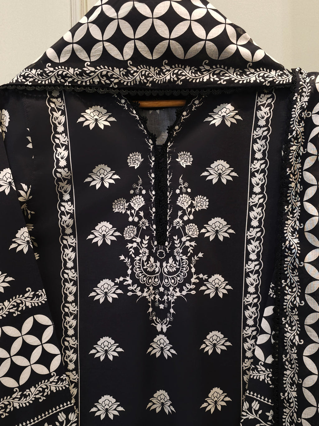 2-Piece Digital Printed Cambric Suit S114709