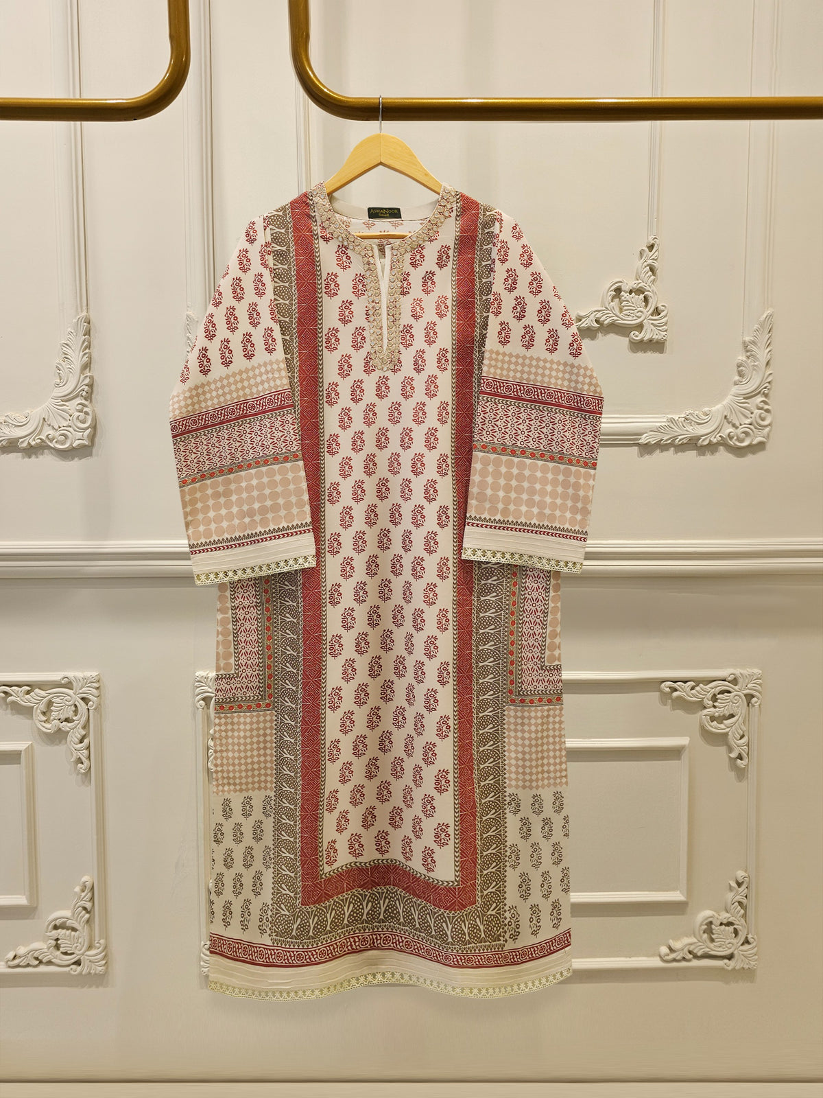 Elegant Digital Printed Cambric Shirt S114722