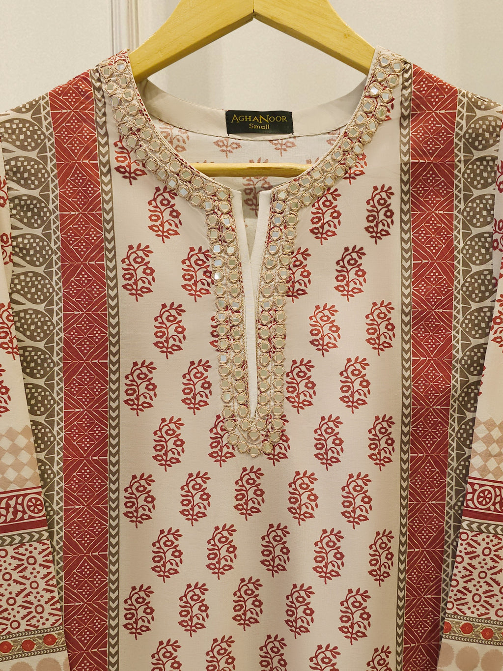 Elegant Digital Printed Cambric Shirt S114722