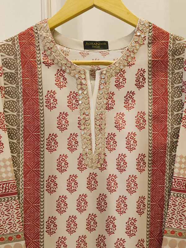 Elegant Digital Printed Cambric Shirt S114722