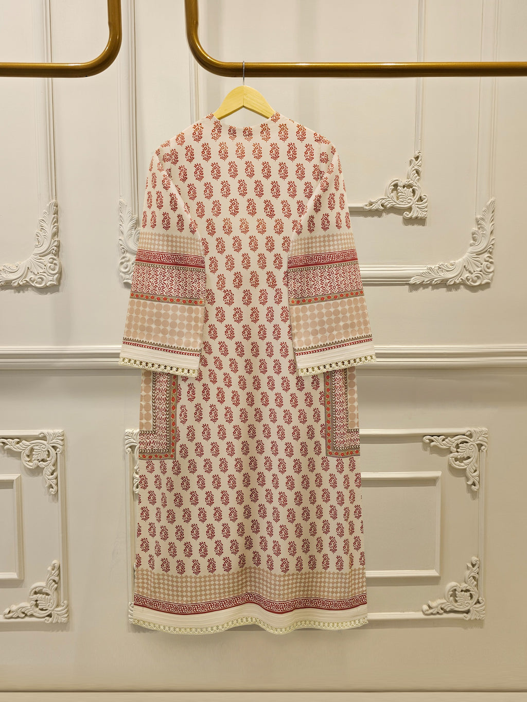 Elegant Digital Printed Cambric Shirt S114722