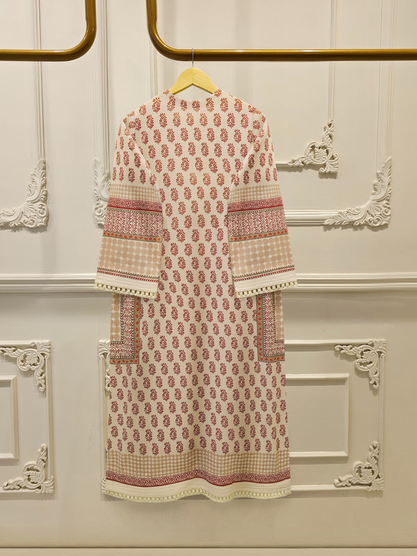 Elegant Digital Printed Cambric Shirt S114722