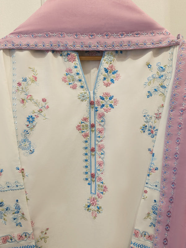 2 Piece - Embroidered Cambric  Suit S114731