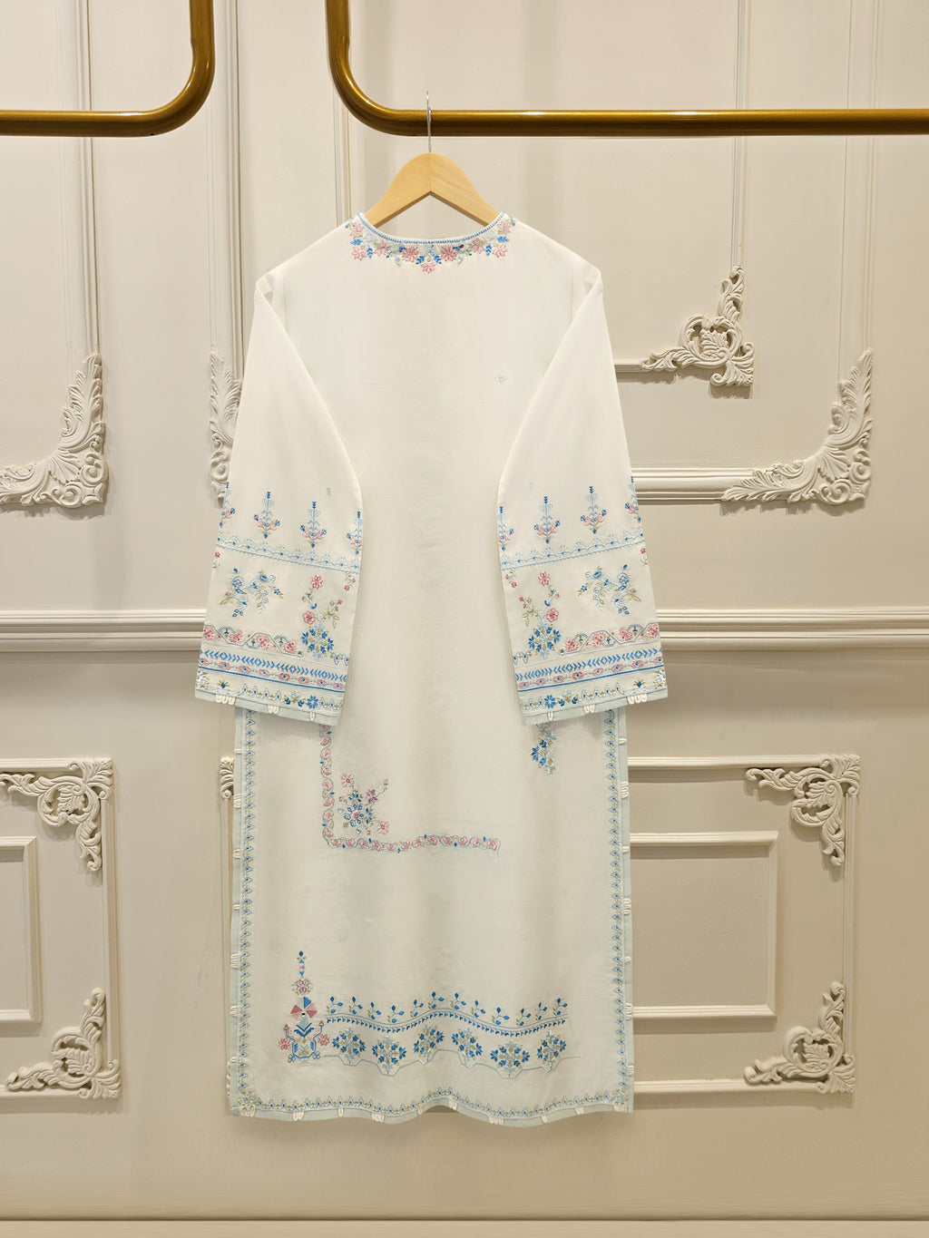 2 Piece - Embroidered Cambric  Suit S114731