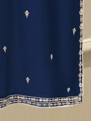 (Unstitched) 3 Piece - Pure Embroidered Cotton Net Suit S114769