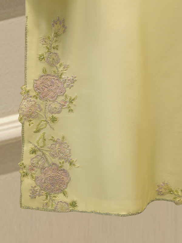 3 Piece- Pure Sheesha Silk Embroidered Suit S114793