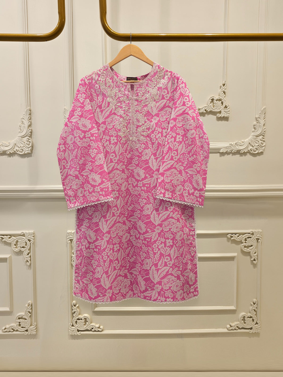 2 Piece - Embroidered Digital Printed Cambric Suit S114816 Main image