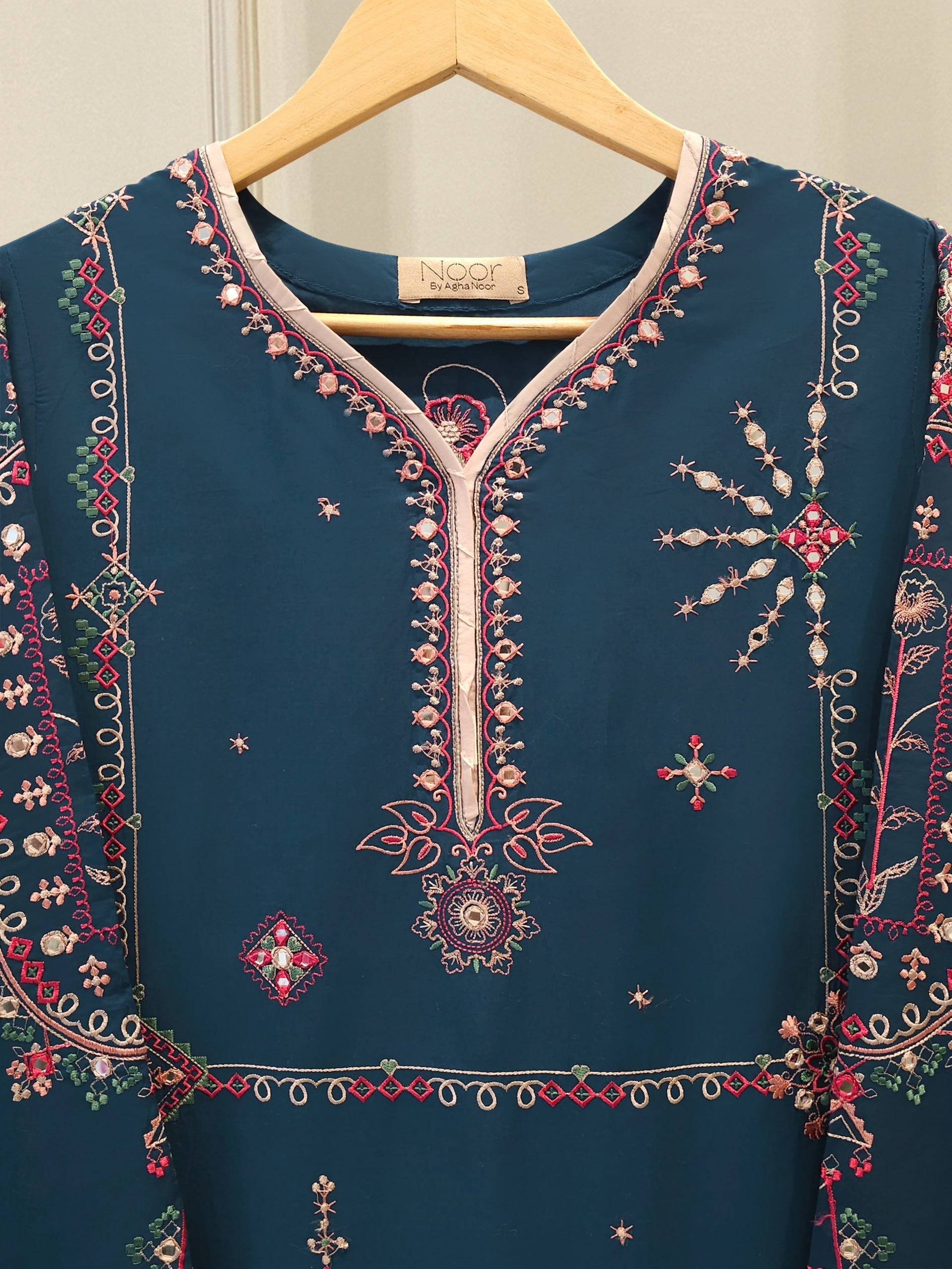 2 Piece - Embroidered Cambric Suit WS00339 Secondary image