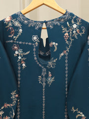 3 Piece - Pure Khaddi Silk Embroidered  Suit S114823