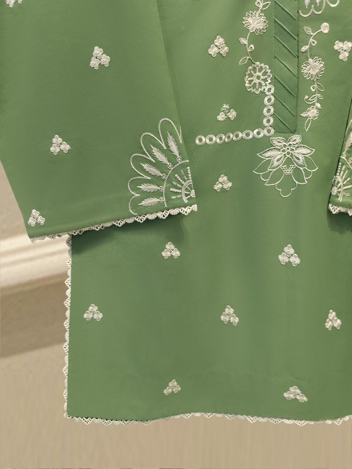 3 Piece - Embroidered Cambric Suit S114853