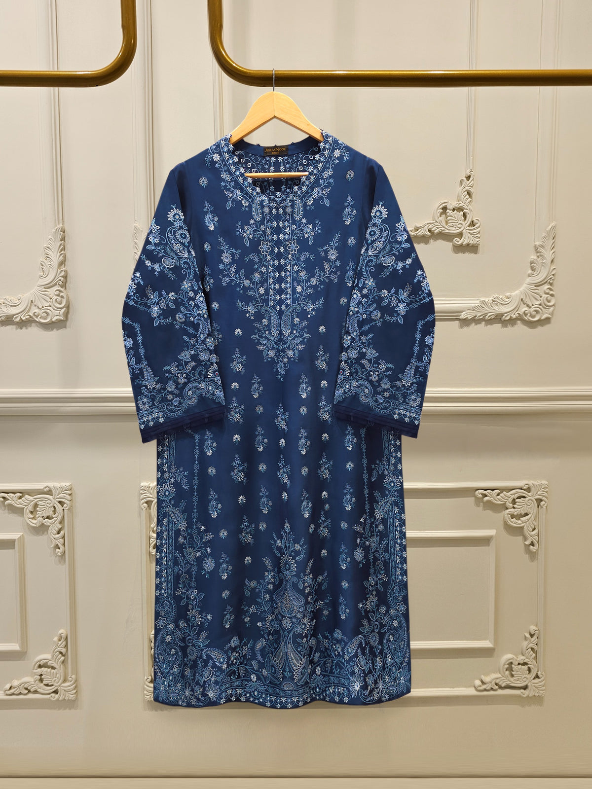 2 Piece- Pure Sheesha Silk Embroidered Suit S114863 Main image