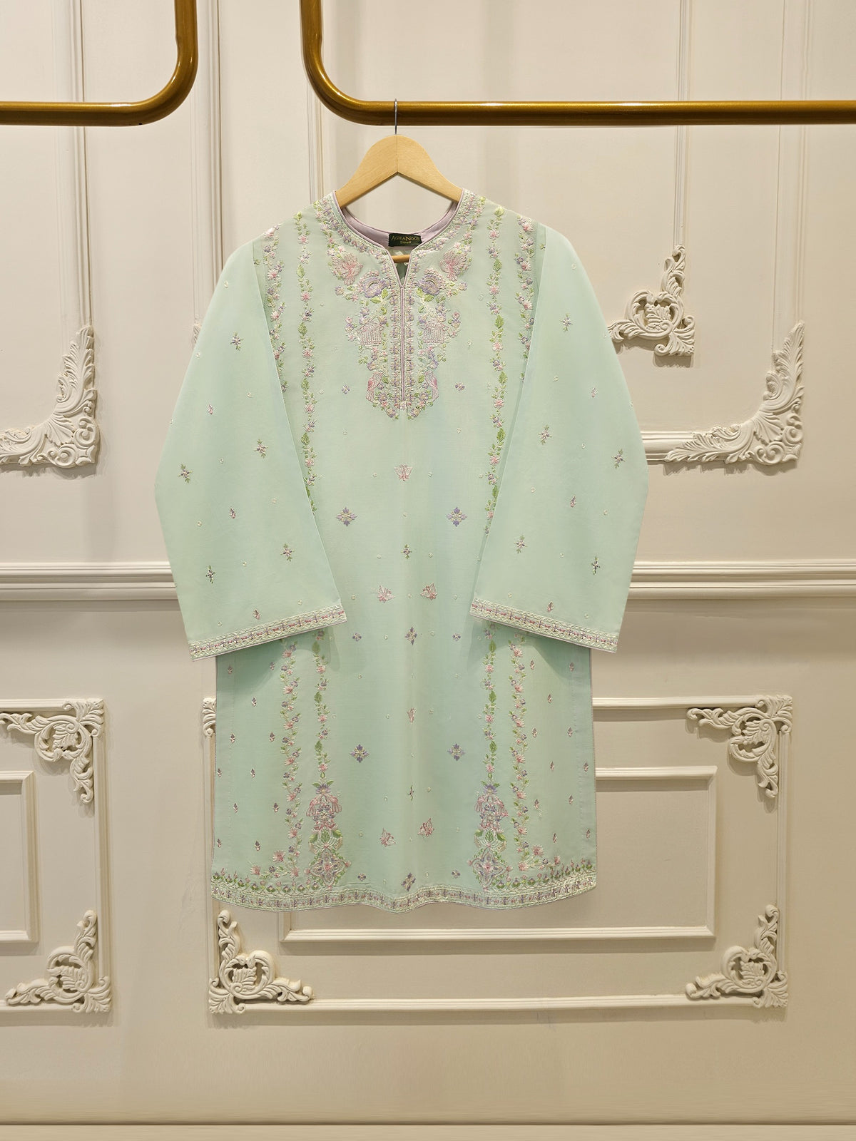 2 Piece - Embroidered Cambric Suit S114860 Main image