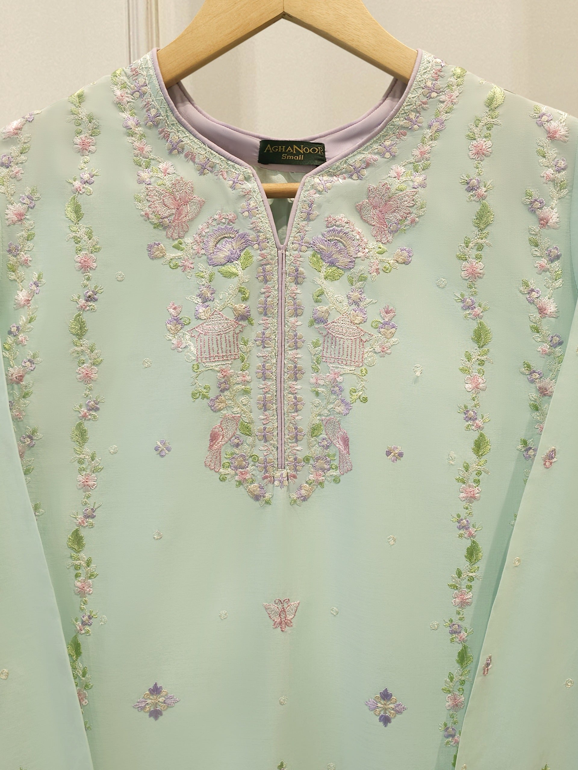 2 Piece - Embroidered Cambric Suit S114860 Secondary image
